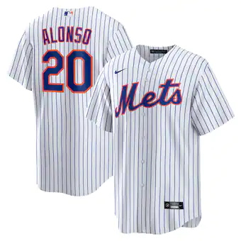 mens nike pete alonso white new york mets home replica play